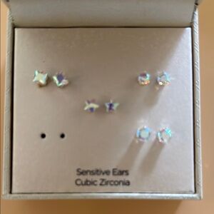 Kim Rogers Silver Cubic Zirconia Earrings Set